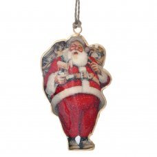 Χριστουγεννιάτικoς Μεταλλικός Άγιος Βασίλης  (13cm)